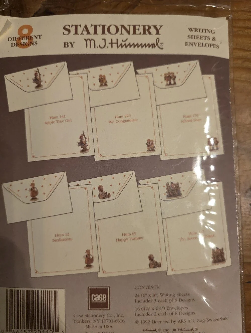 M.J. Hummel Stationery Writing Sheets & Envelopes - Vintage 1992 Made In USA